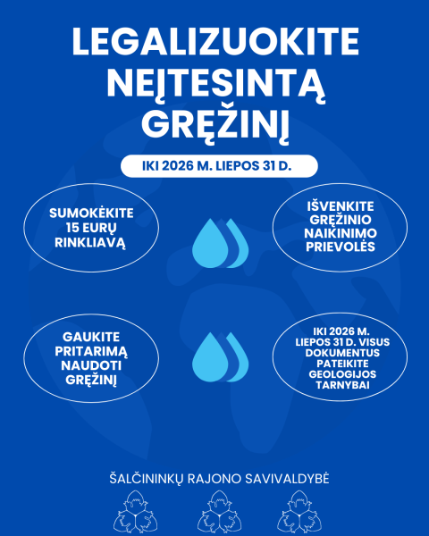 Primename: nelegalizavę gręžinio rizikuojate jį prarasti