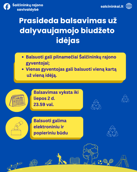 Prasideda balsavimas už dalyvaujamojo biudžeto idėjas