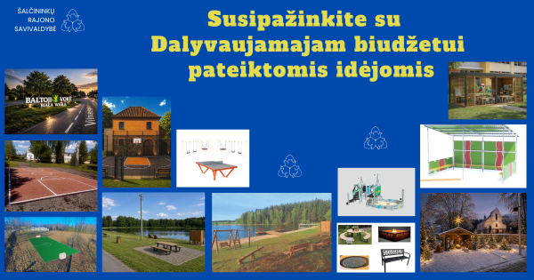 Dalyvaujamasis biudžetas: susipažinkite su gyventojų idėjomis