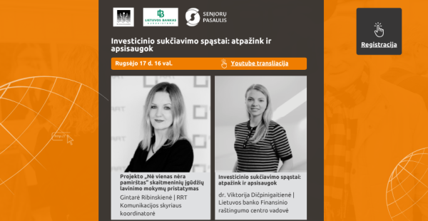 Projektas „Nė vienas nėra pamirštas“ ir vėl kviečia į nemokamą nuotolinę paskaitą